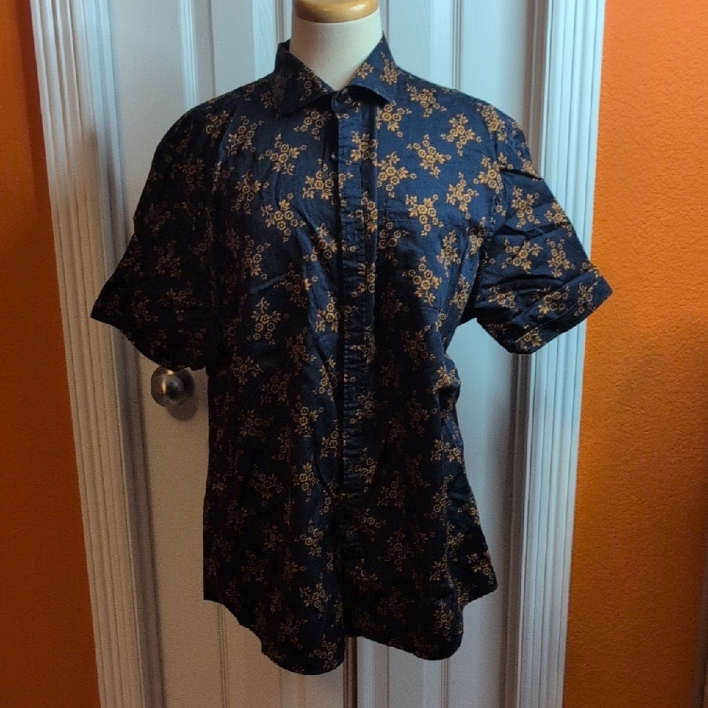Murano Black and Orange Patterned Shirt
